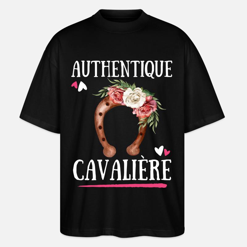 Authentic Cavaliere - Stanley/Stella Oversized Unisex Organic T-shirt Blaster 2.0 - black