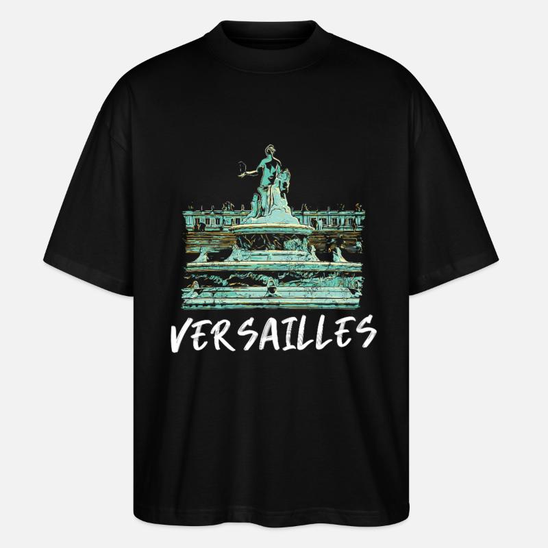 Versailles, Barocker Brunnen - Stanley/Stella Oversized Unisex Bio T-Shirt Blaster 2.0 - Schwarz