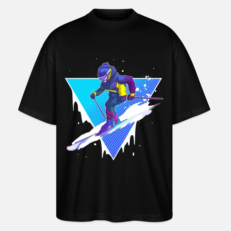 Ski - Stanley/Stella Oversized Unisex Bio T-Shirt Blaster 2.0 - Schwarz