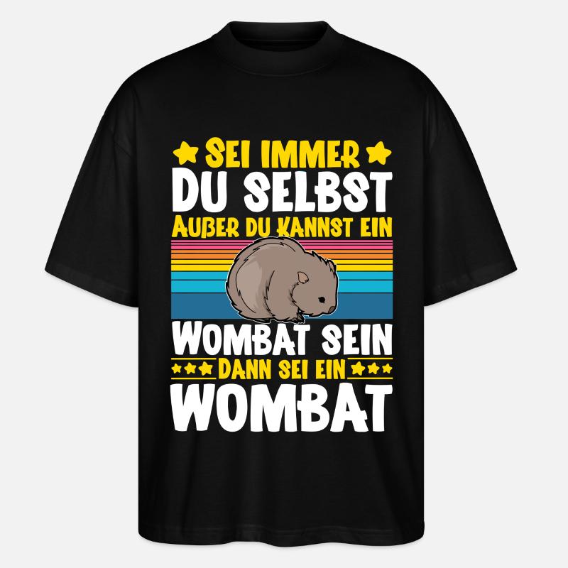 Wombat - Stanley/Stella Oversized Unisex Bio T-Shirt Blaster 2.0 - Schwarz