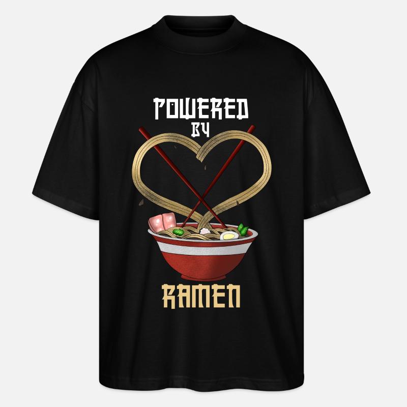 Powered by Ramen Funny Tee - Stanley/Stella Oversized Unisex Bio T-Shirt Blaster 2.0 - Schwarz