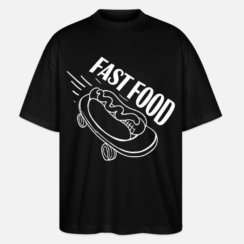 Fast Hot Dog Skateboard Longboard - Stanley/Stella Oversized Unisex Organic T-shirt Blaster 2.0 - black
