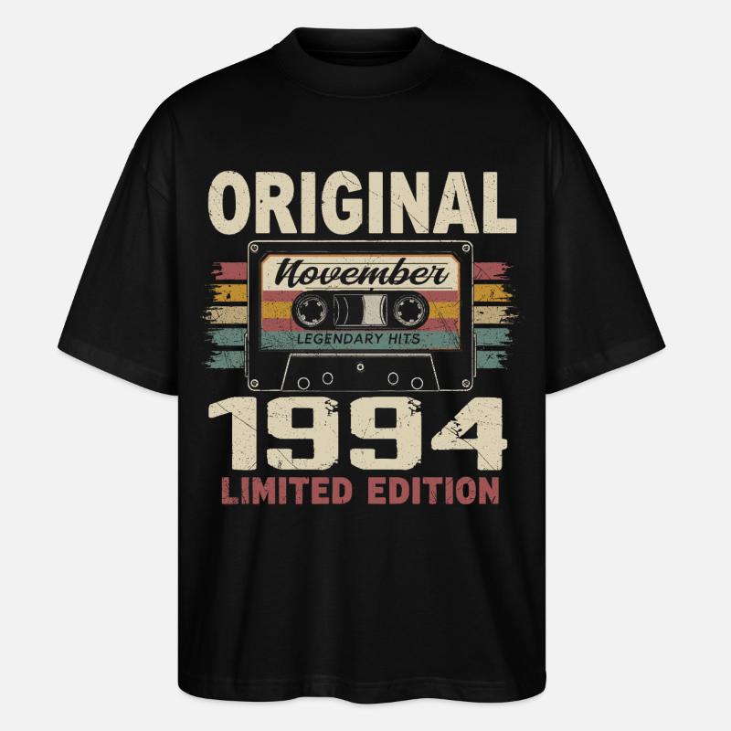 November 1994 Geschenk November 1994 - Stanley/Stella Oversized Unisex Bio T-Shirt Blaster 2.0 - Schwarz