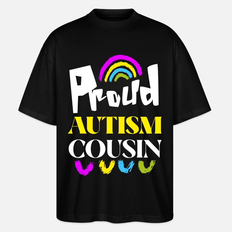 Fier cousin de l’autisme - T-shirt bio Blaster 2.0 coupe oversize Stanley/Stella Unisexe - noir