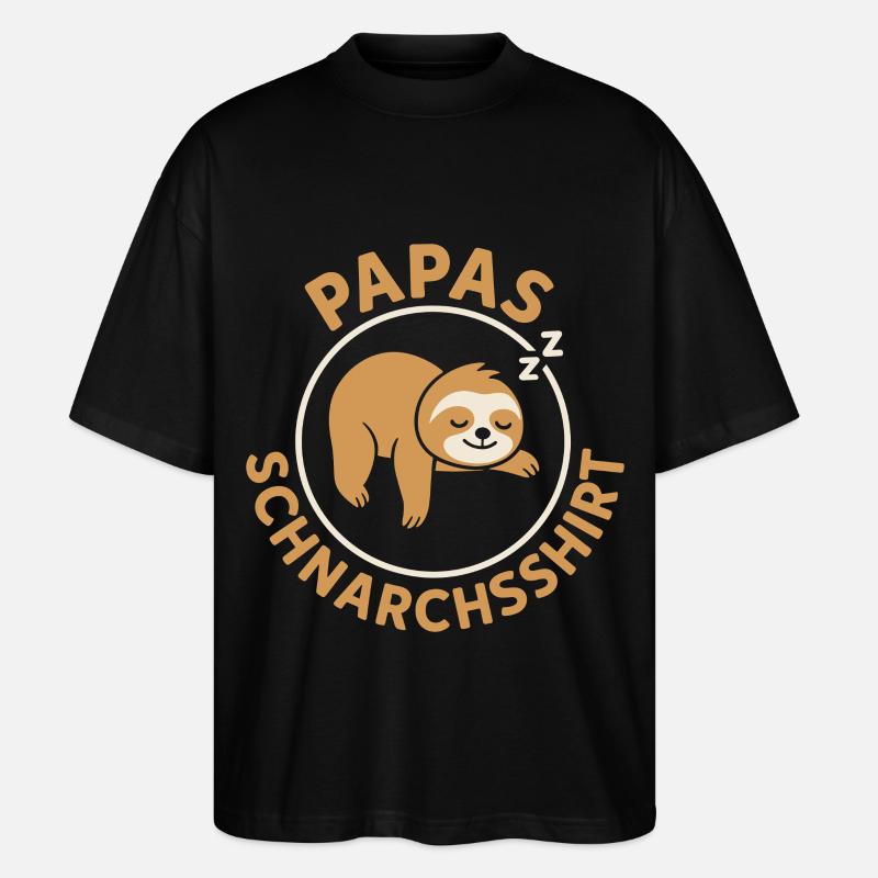 Vaterschaft PAPAS SCHNARCHSSHIRT LUSTIG - Stanley/Stella Oversized Unisex Bio T-Shirt Blaster 2.0 - Schwarz