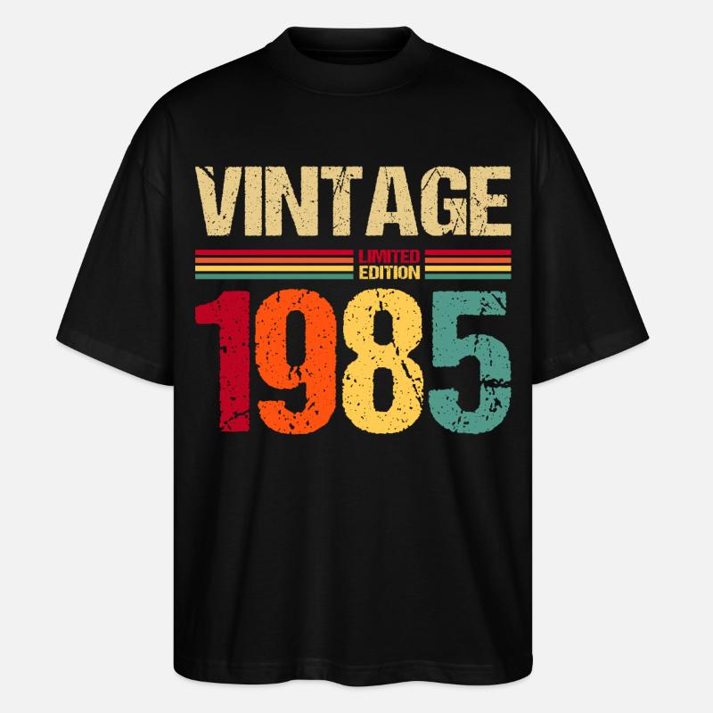 1985 Limited Edition  - Stanley/Stella Oversized Unisex Bio T-Shirt Blaster 2.0 - Schwarz