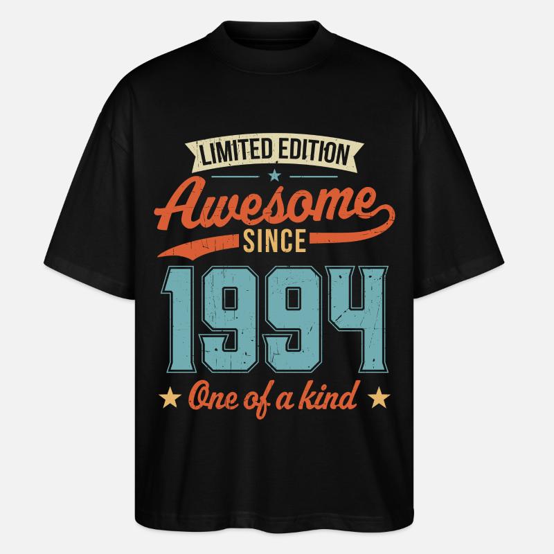 Genial seit 1994 - Stanley/Stella Oversized Unisex Bio T-Shirt Blaster 2.0 - Schwarz