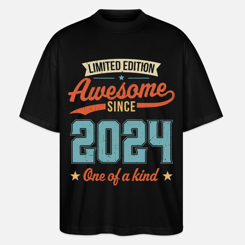 Großartig seit 2024 - Stanley/Stella Oversized Unisex Bio T-Shirt Blaster 2.0 - Schwarz