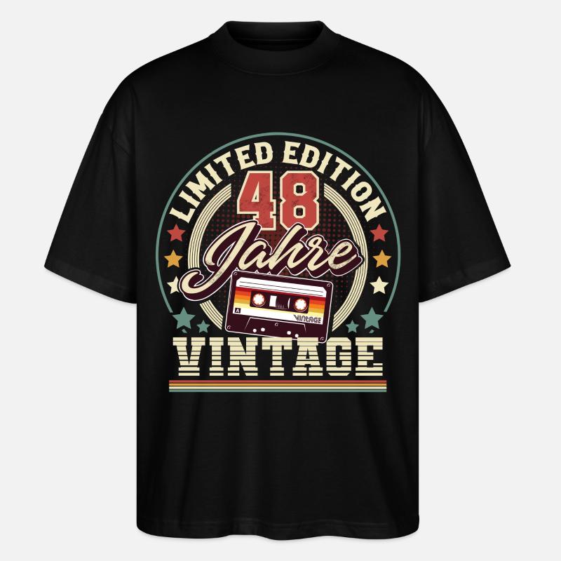 48e anniversaire - T-shirt bio Blaster 2.0 coupe oversize Stanley/Stella Unisexe - noir