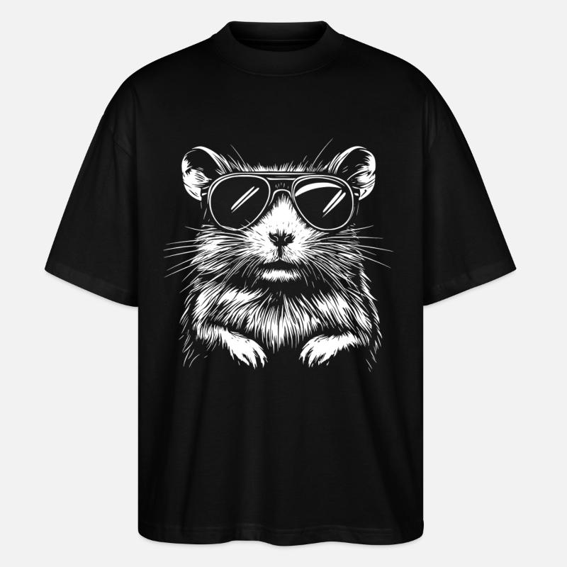 Cool Hamster Sonnenbrille - Stanley/Stella Oversized Unisex Bio T-Shirt Blaster 2.0 - Schwarz