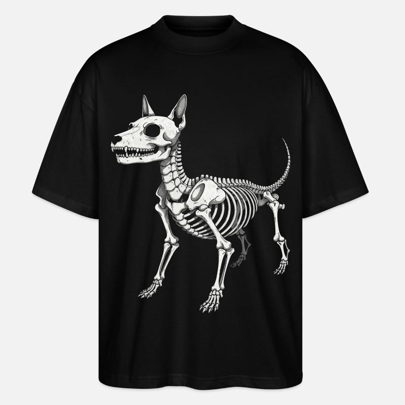 Anatomie des Skeletthundes Druck - Stanley/Stella Oversized Unisex Bio T-Shirt Blaster 2.0 - Schwarz