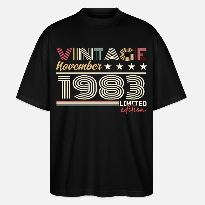 November 1983 - Stanley/Stella Oversized Unisex Bio T-Shirt Blaster 2.0 - Schwarz