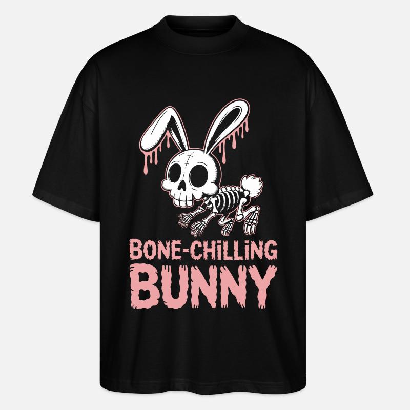 Bone-Chilling Bunny Halloween  - Stanley/Stella Oversized Unisex Bio T-Shirt Blaster 2.0 - Schwarz