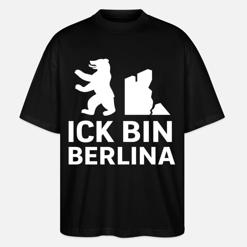 Ick bin Berlina - Stanley/Stella Oversized Unisex Bio T-Shirt Blaster 2.0 - Schwarz