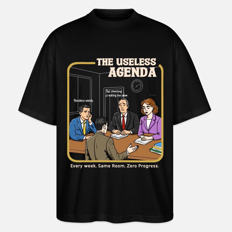 Die nutzlose Agenda - Stanley/Stella Oversized Unisex Bio T-Shirt Blaster 2.0 - Schwarz