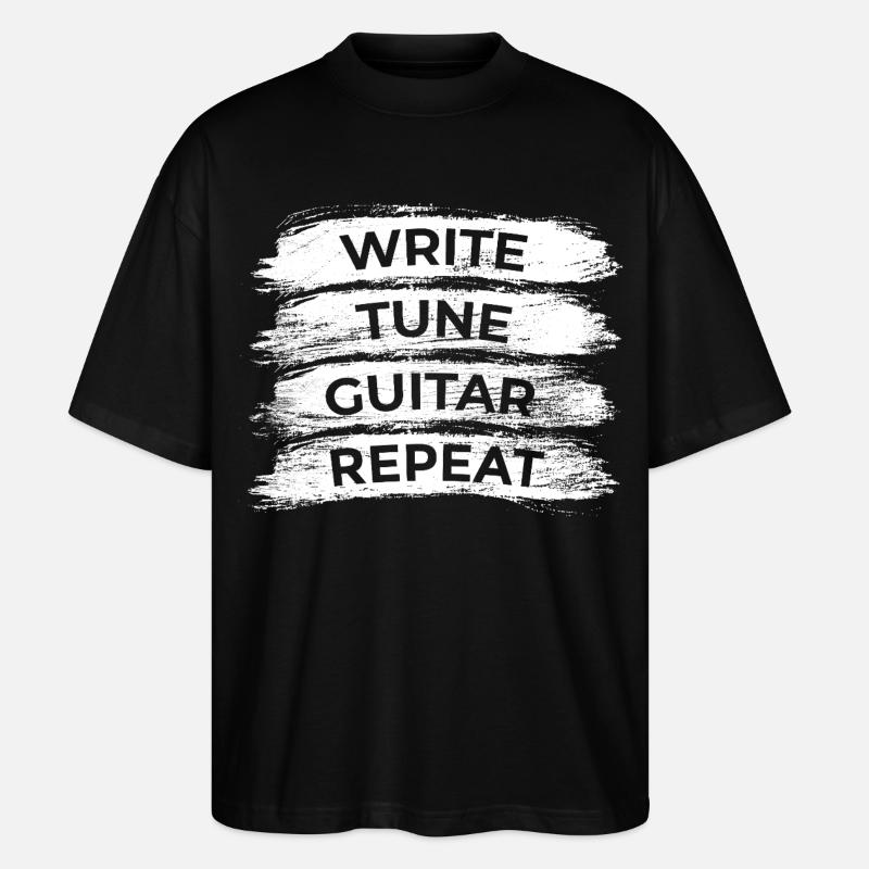 Routine du guitariste - T-shirt bio Blaster 2.0 coupe oversize Stanley/Stella Unisexe - noir