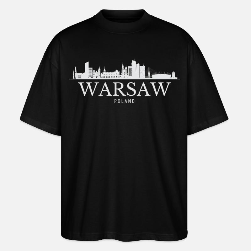 Horizon de Varsovie, Varsovie Pologne - T-shirt bio Blaster 2.0 coupe oversize Stanley/Stella Unisexe - noir