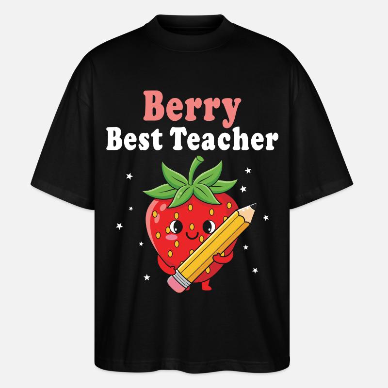 Berry Bester Lehrer Grundschullehrer - Stanley/Stella Oversized Unisex Bio T-Shirt Blaster 2.0 - Schwarz