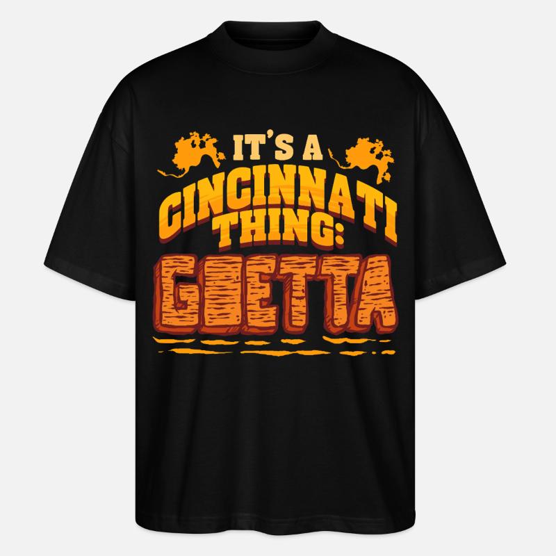 Goetta Wurst Cincinnati Thing - Stanley/Stella Oversized Unisex Bio T-Shirt Blaster 2.0 - Schwarz
