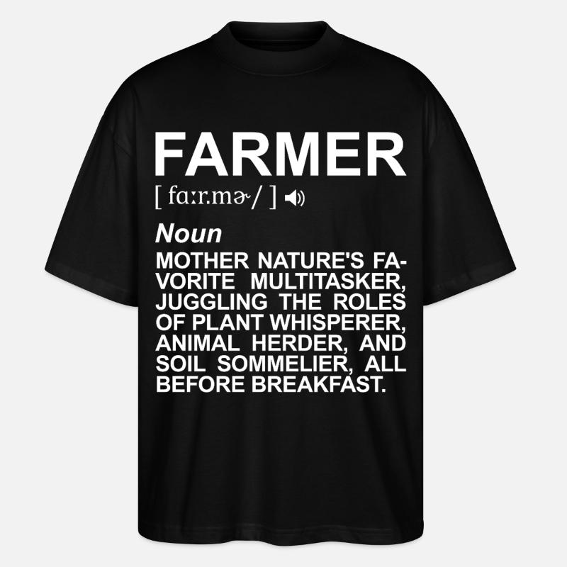 Bauer Begriffserklärung - Stanley/Stella Oversized Unisex Bio T-Shirt Blaster 2.0 - Schwarz