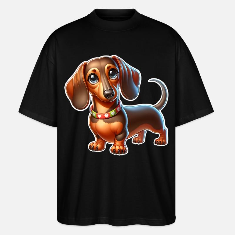 Dackel - Stanley/Stella Oversized Unisex Bio T-Shirt Blaster 2.0 - Schwarz
