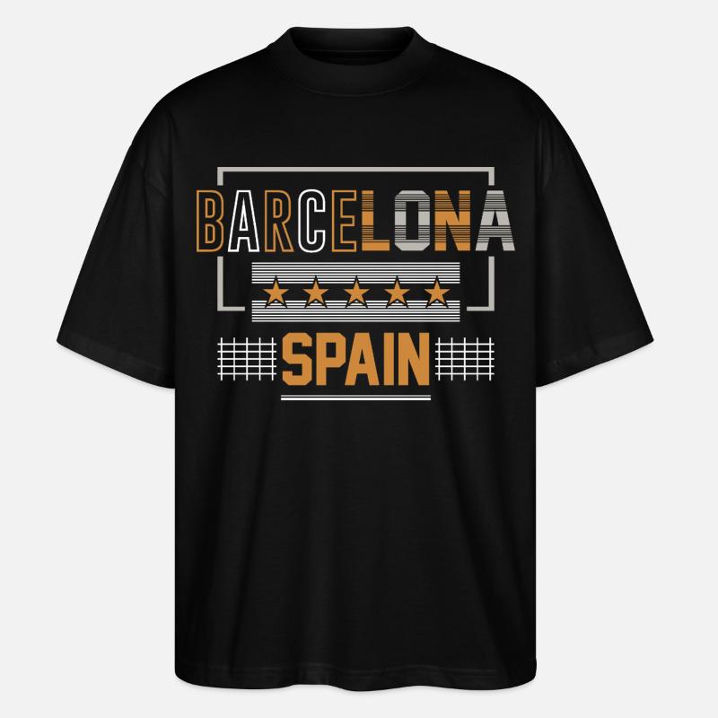 Barcelona, Spanien - Stanley/Stella Oversized Unisex Bio T-Shirt Blaster 2.0 - Schwarz