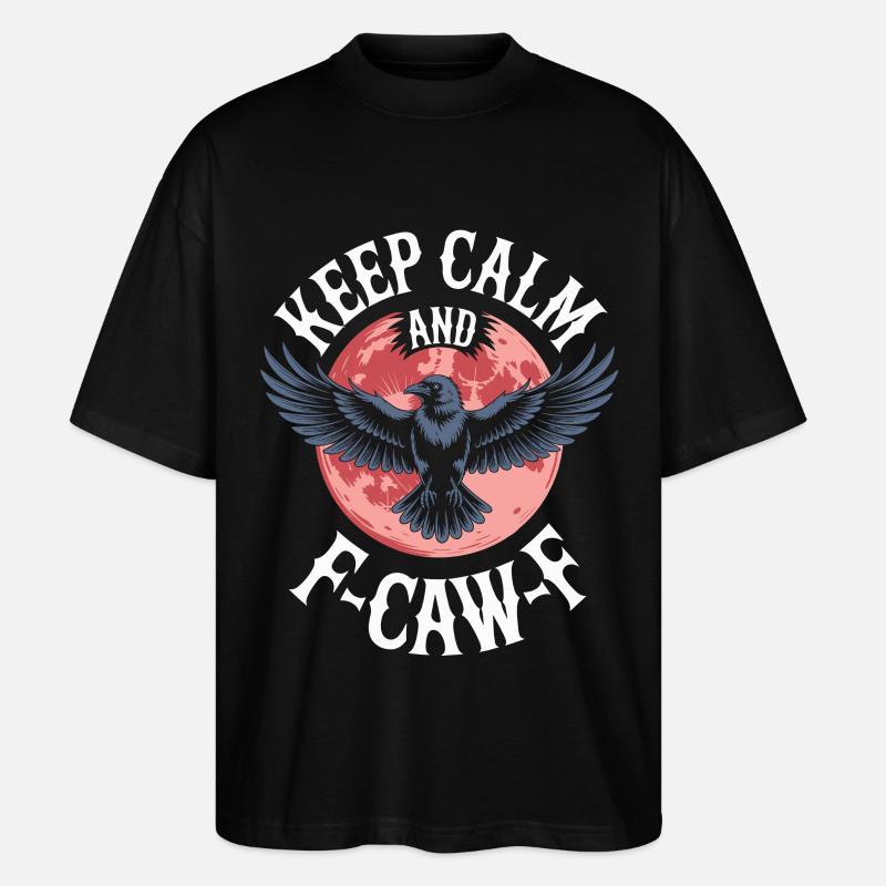 Keep Calm and Eagle Flight - Stanley/Stella Oversized Unisex Organic T-shirt Blaster 2.0 - black