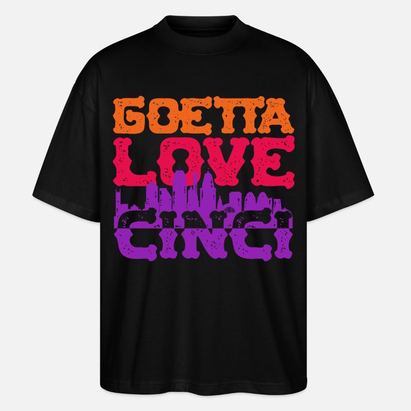Goetta Love Cinci Wurst - Stanley/Stella Oversized Unisex Bio T-Shirt Blaster 2.0 - Schwarz