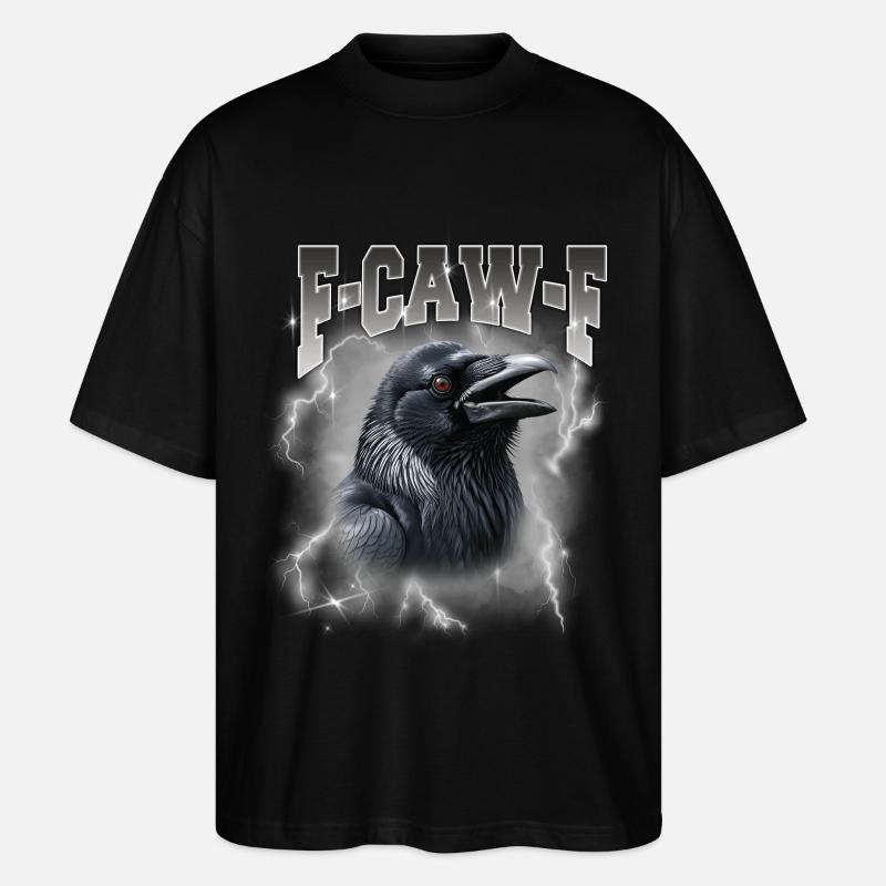 F-Caw-E Raven Storm Graphique - T-shirt bio Blaster 2.0 coupe oversize Stanley/Stella Unisexe - noir