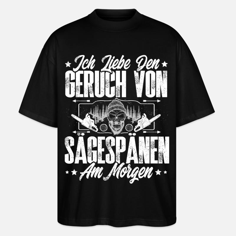 Holzfäller - Stanley/Stella Oversized Unisex Bio T-Shirt Blaster 2.0 - Schwarz