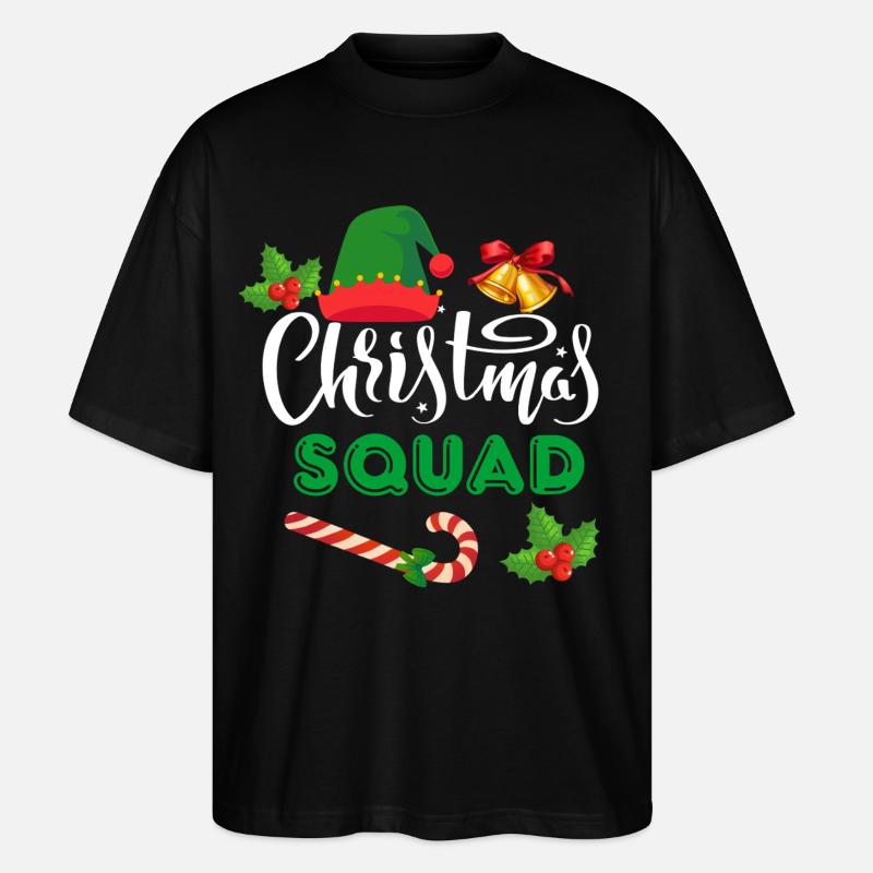 Weihnachtskader - Stanley/Stella Oversized Unisex Bio T-Shirt Blaster 2.0 - Schwarz