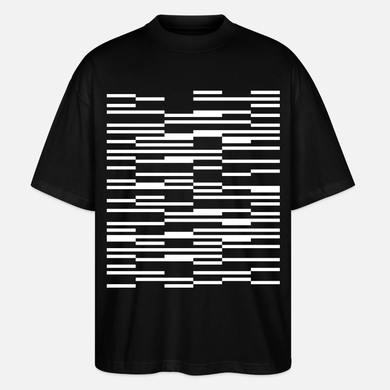 Abstraktes geometrisches Liniendesign - Stanley/Stella Oversized Unisex Bio T-Shirt Blaster 2.0 - Schwarz