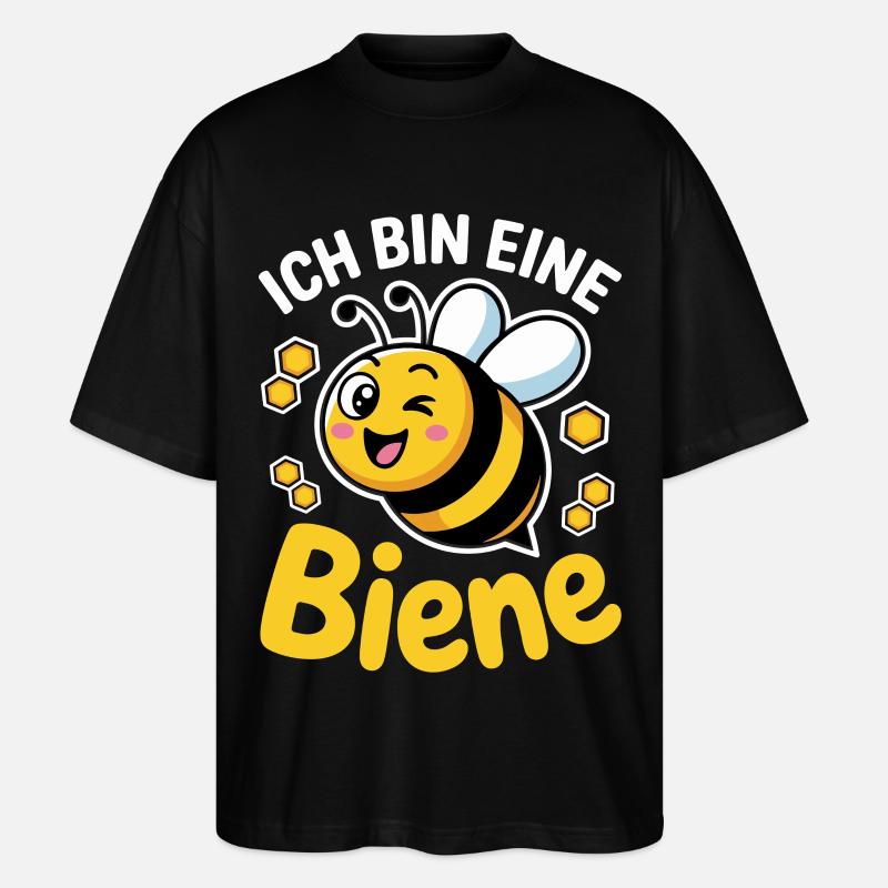 Ich Bin Eine Biene Faschingskostüm - Stanley/Stella Oversized Unisex Bio T-Shirt Blaster 2.0 - Schwarz