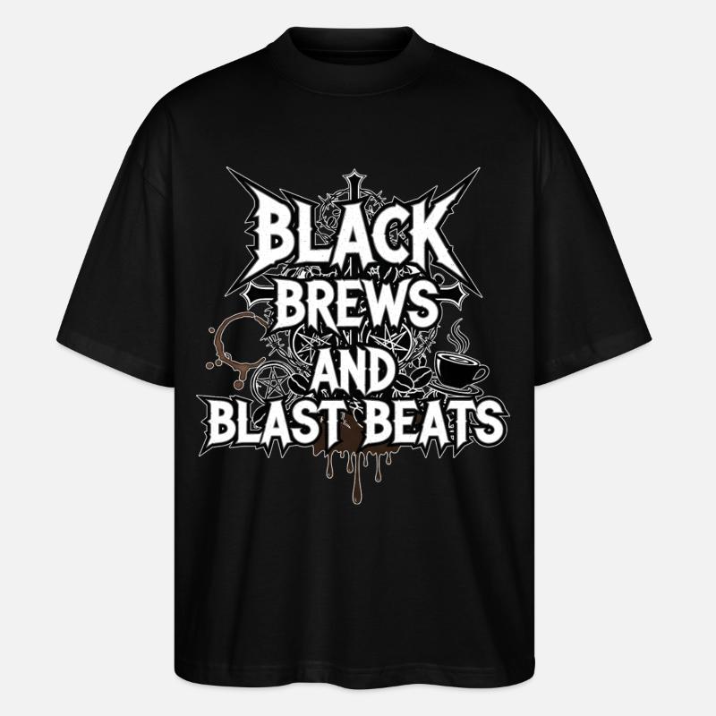 Black Brews et Blast Beats - T-shirt bio Blaster 2.0 coupe oversize Stanley/Stella Unisexe - noir
