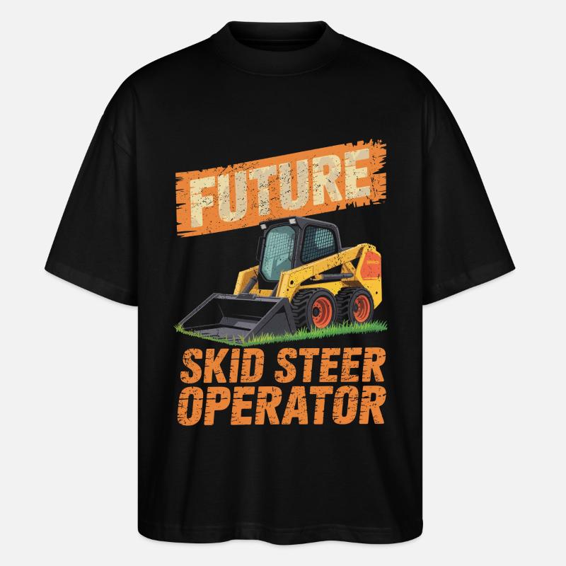 Opérateur de chargeuse compacte Chargeuse compacte - T-shirt bio Blaster 2.0 coupe oversize Stanley/Stella Unisexe - noir