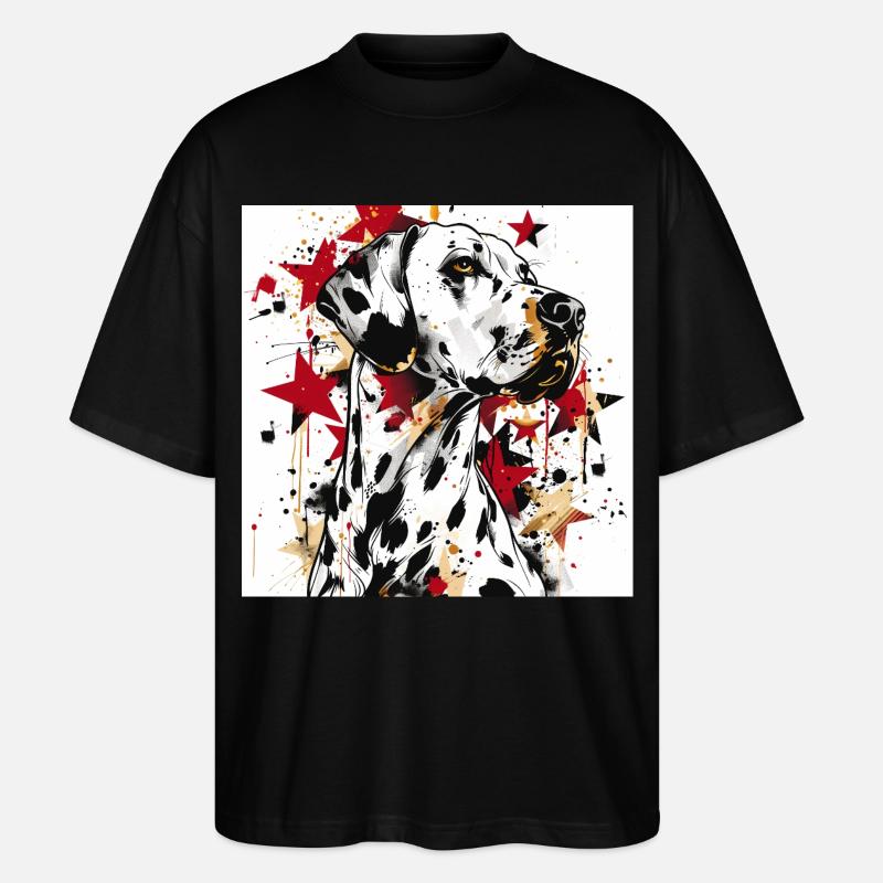 Dalmatiner Sternensplatter - Stanley/Stella Oversized Unisex Bio T-Shirt Blaster 2.0 - Schwarz
