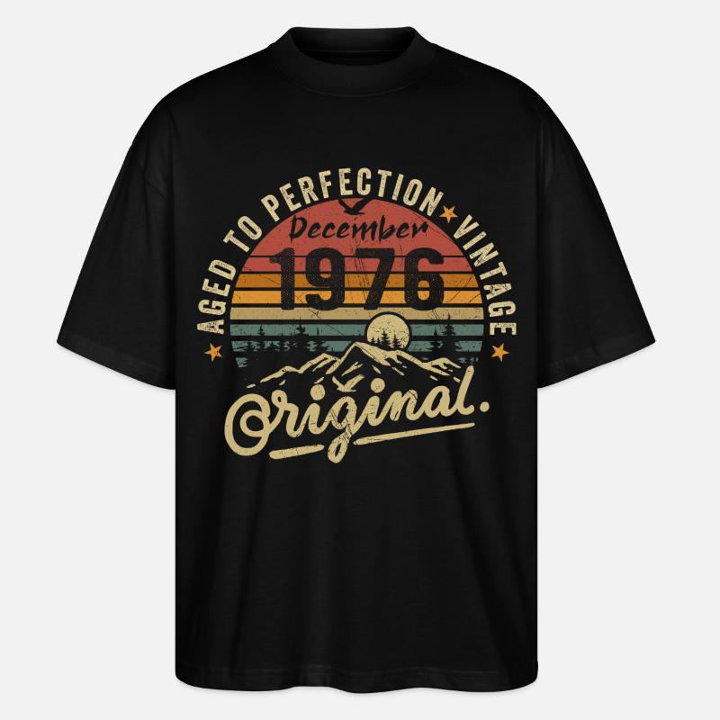 Legenden wurden im Dezember 1976 - Stanley/Stella Oversized Unisex Bio T-Shirt Blaster 2.0 - Schwarz