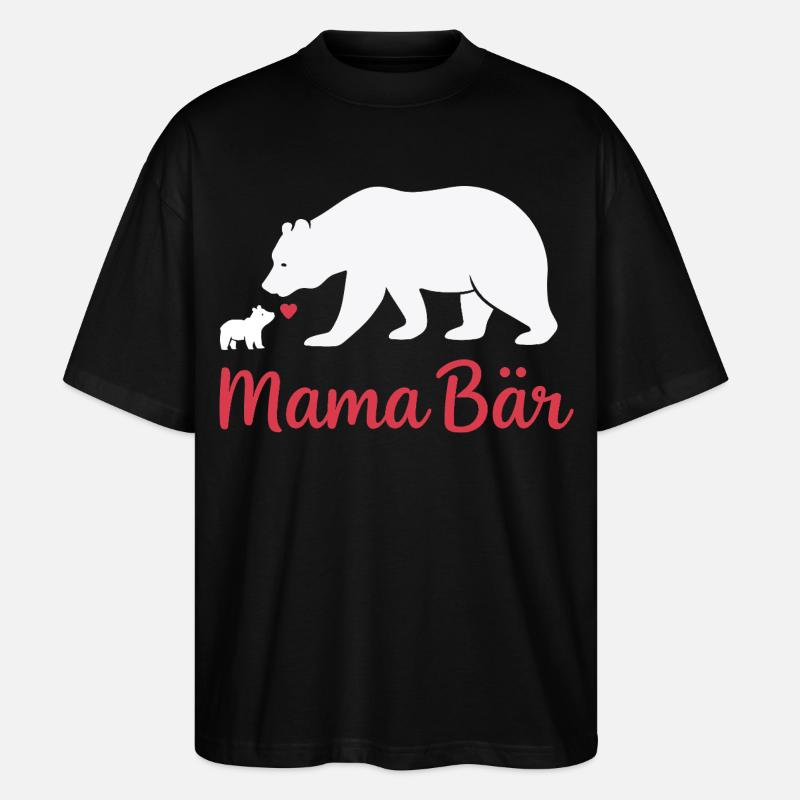 Future Maman MAMA BEAR Rétro Drôle - T-shirt bio Blaster 2.0 coupe oversize Stanley/Stella Unisexe - noir
