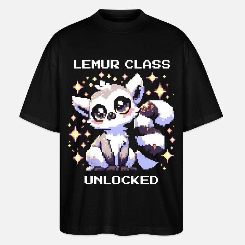 Lemur Class Unlocked | RPG, Leveling - Stanley/Stella Oversized Unisex Organic T-shirt Blaster 2.0 - black