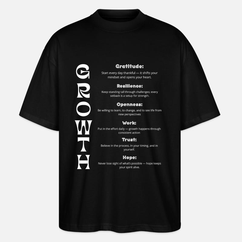 Wachstumsentwicklung - Stanley/Stella Oversized Unisex Bio T-Shirt Blaster 2.0 - Schwarz