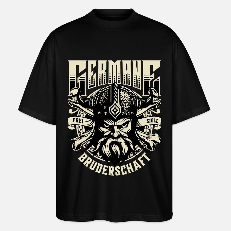 Nordische Bruderschaft Germane - Stanley/Stella Oversized Unisex Bio T-Shirt Blaster 2.0 - Schwarz
