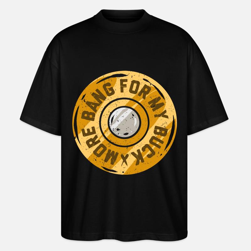 Tontaubenschießen Wurfscheibenschießen - Stanley/Stella Oversized Unisex Bio T-Shirt Blaster 2.0 - Schwarz