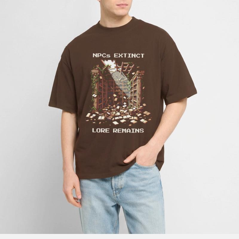 NPCs gone, lore stays | Post-apocalyptic Stanley/Stella Oversized Unisex Organic T-shirt Blaster 2.0