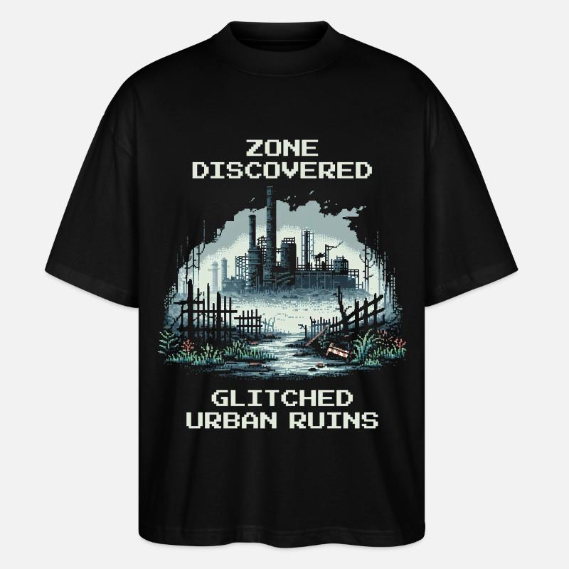 Zone Discovered: Bugged City Ruins - Stanley/Stella Oversized Unisex Organic T-shirt Blaster 2.0 - black