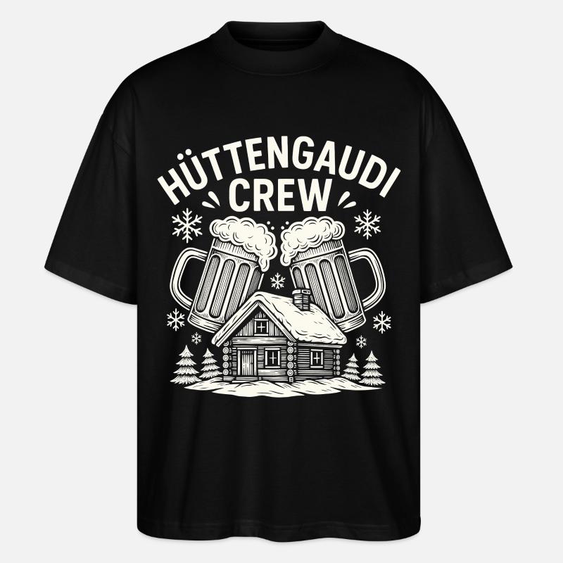 Équipage amusant de la cabane - T-shirt bio Blaster 2.0 coupe oversize Stanley/Stella Unisexe - noir
