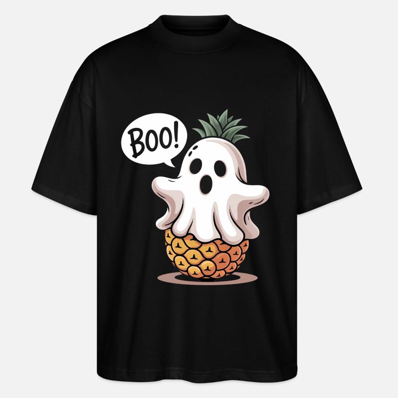 Ananas Geist Halloween - Stanley/Stella Oversized Unisex Bio T-Shirt Blaster 2.0 - Schwarz
