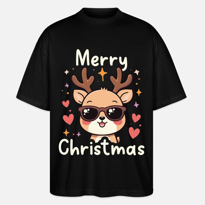 Frohe Weihnachten - Stanley/Stella Oversized Unisex Bio T-Shirt Blaster 2.0 - Schwarz