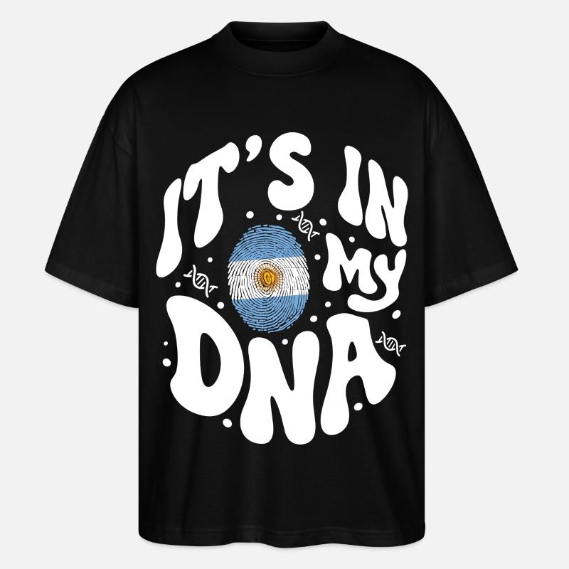 ADN argentin Drapeau argentin Hispanique - T-shirt bio Blaster 2.0 coupe oversize Stanley/Stella Unisexe - noir