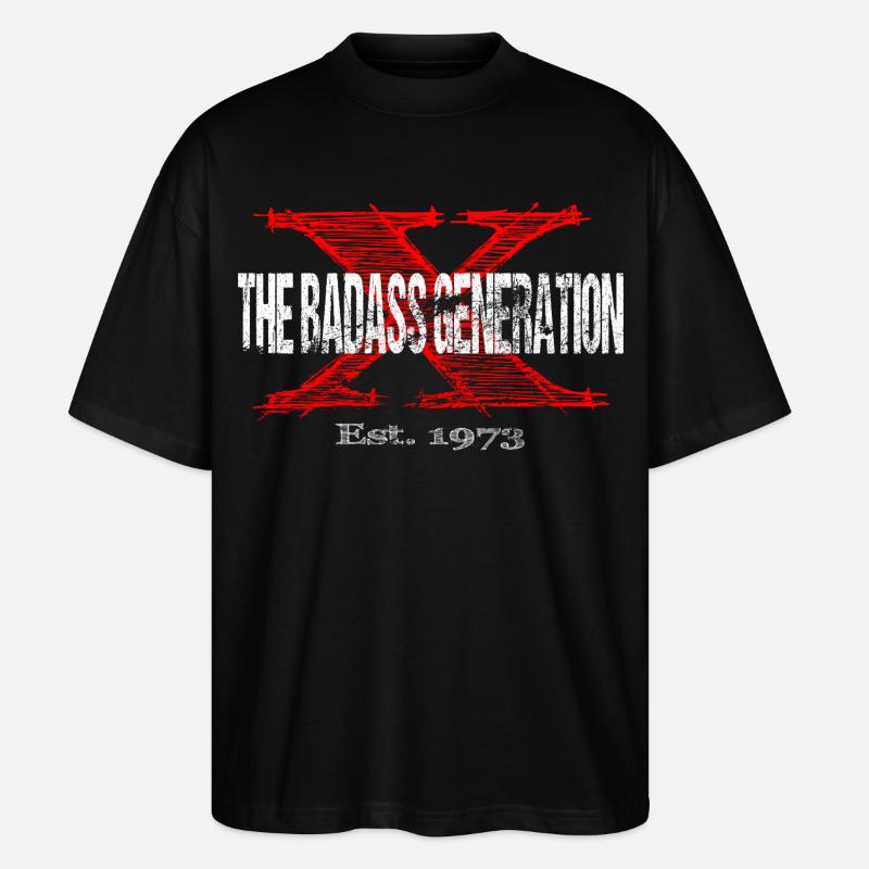 Génération X 1973 Rétro - T-shirt bio Blaster 2.0 coupe oversize Stanley/Stella Unisexe - noir
