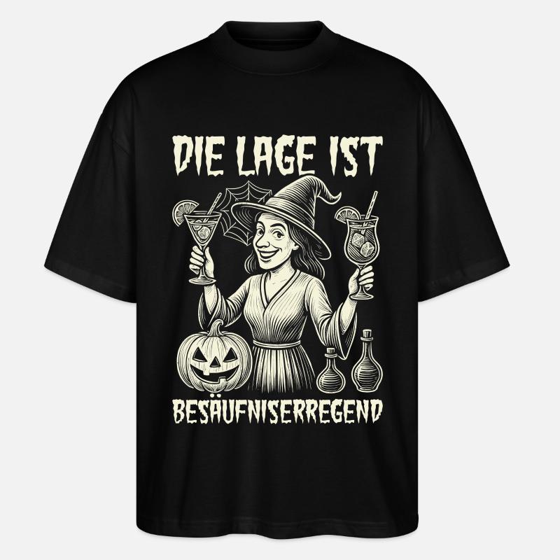Die Lage ist Besäufniserregend - Stanley/Stella Oversized Unisex Bio T-Shirt Blaster 2.0 - Schwarz